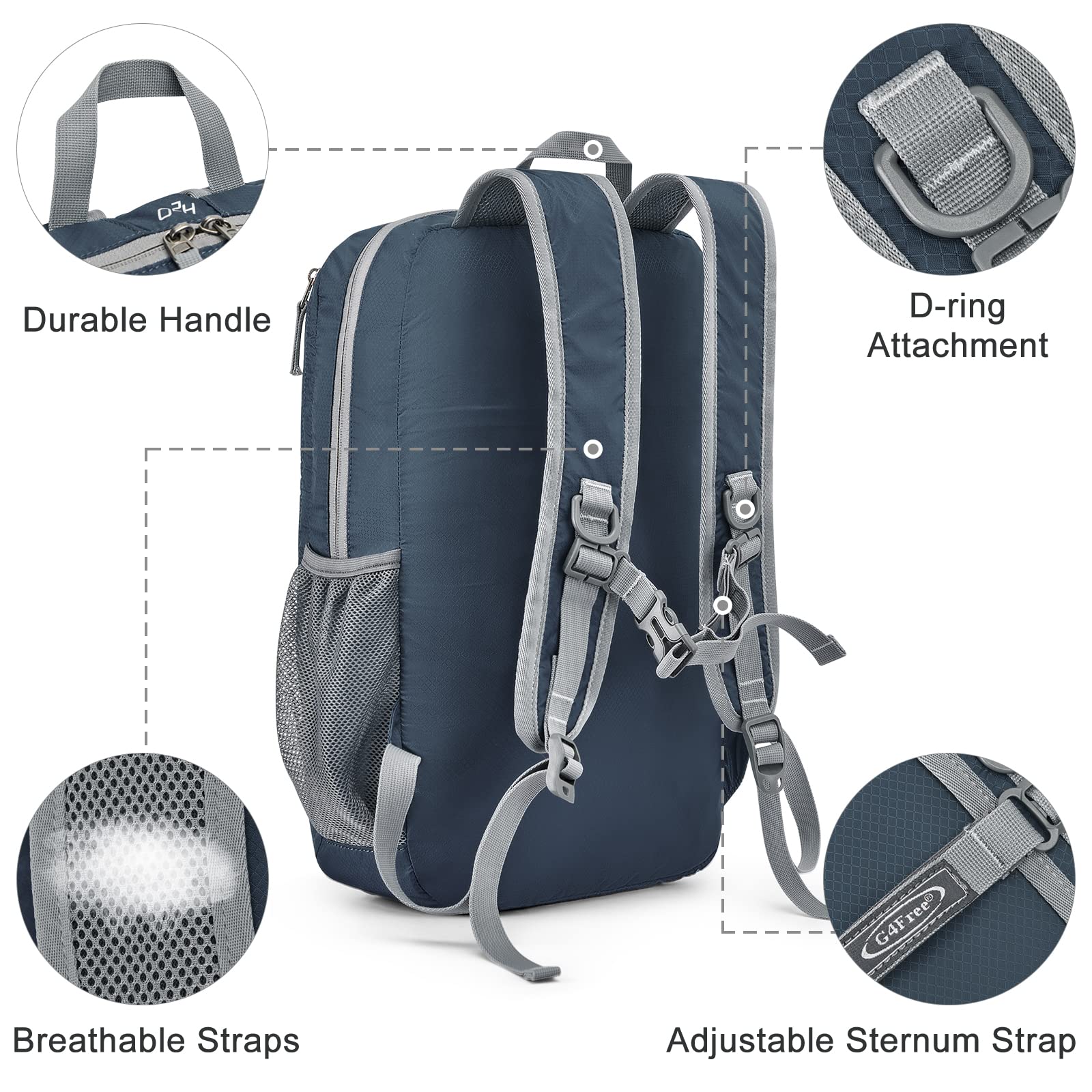 G4Free 16L Foldable Lightweight Hiking Backpack - Compact Outdoor Daypack for Camping, Hiking, Travel, Sports & Cycling | Perfect for Day Trips, Commuting & Outdoor Adventures