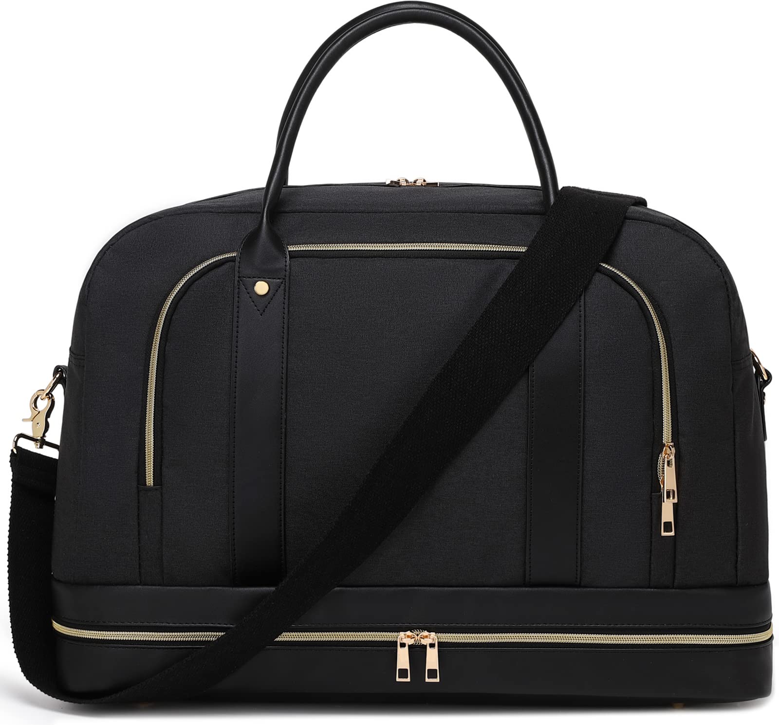 Women's Weekender Travel Duffle Bag with Trolley Sleeve & Shoe Compartment - Perfect for Overnight Trips & Carry-On