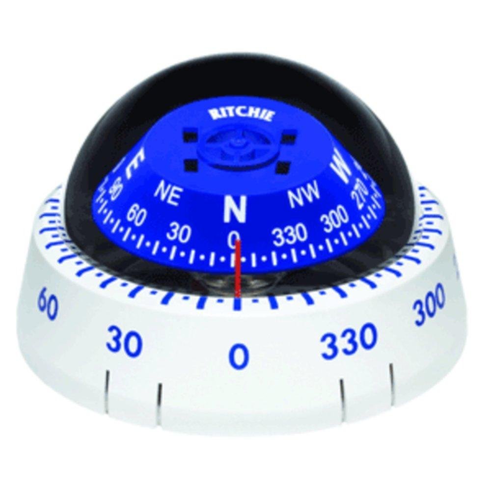 Ritchie XP-99W Kayaker Compass - White Surface Mount Marine Navigation Tool for Kayaking, Boating & Outdoor Adventures | Waterproof & Durable Design