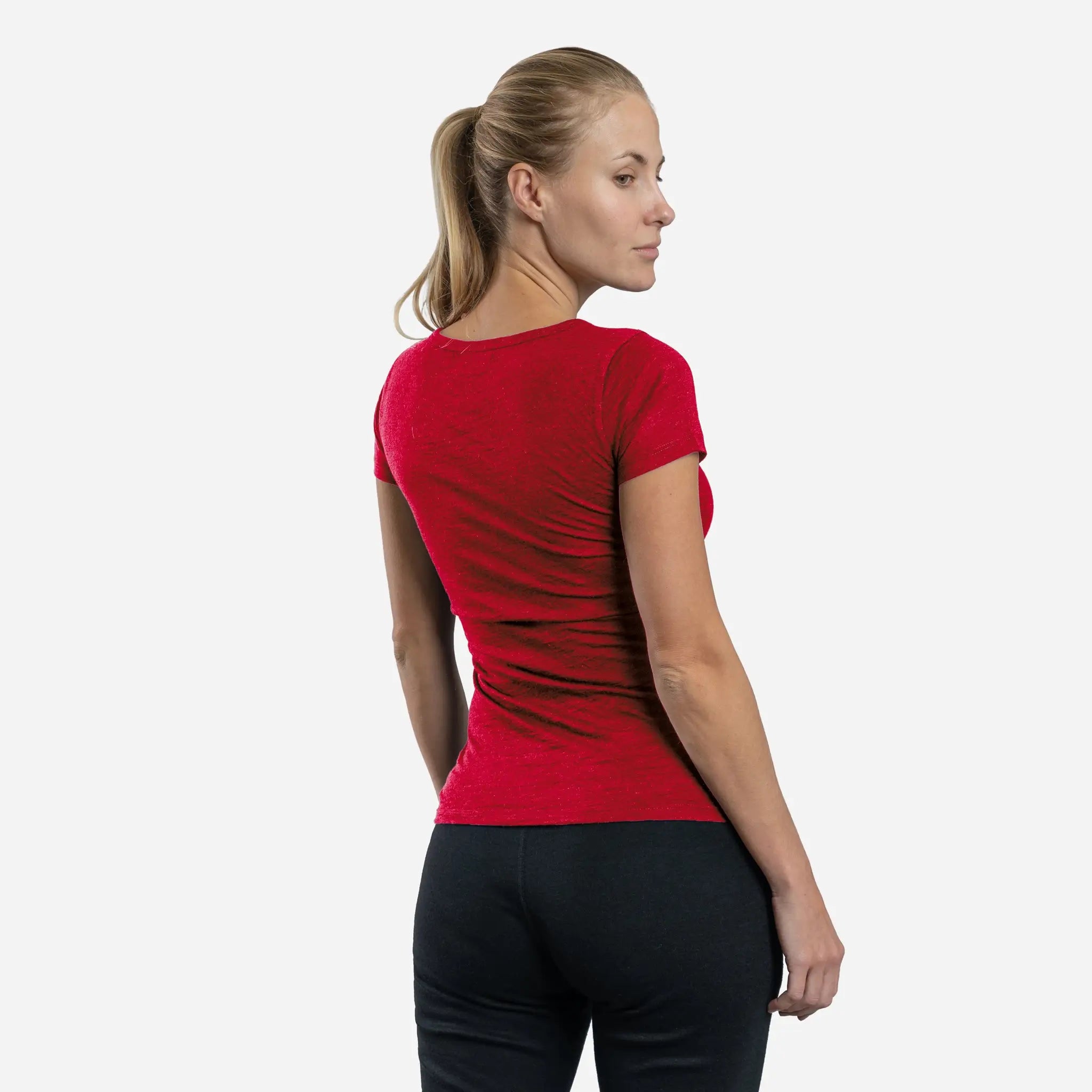Ultralight Women's Alpaca Wool T-Shirt - 160 GSM Soft Crew Neck Tee for Travel, Hiking & Everyday Comfort
