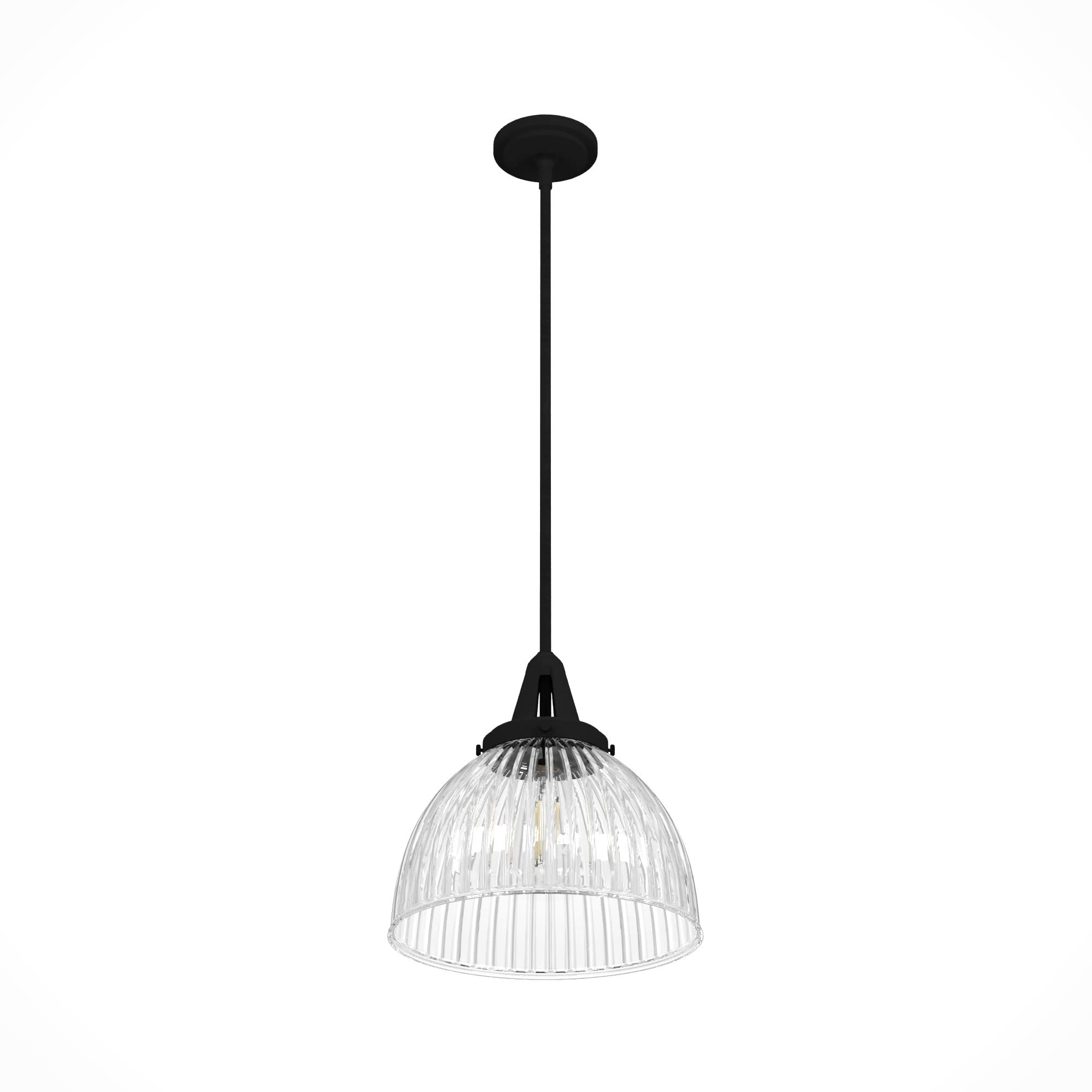Hunter Fan Company 19249 Cypress Grove Pendant Light - Natural Iron Finish, Vintage Industrial Ceiling Light Fixture for Kitchen Island, Dining Room & Bedroom Lighting