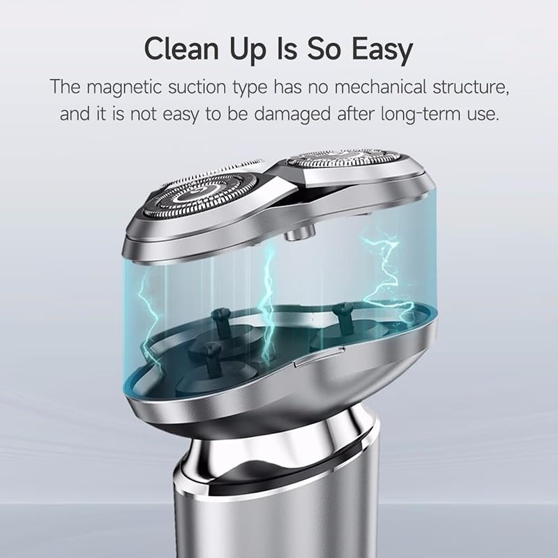 Electric Head Shaver for Bald Men - Rechargeable Waterproof IPX7 Wet/Dry Shaving Machine with Magnetic Suction | Perfect for Travel, Gym & Daily Head Shaving