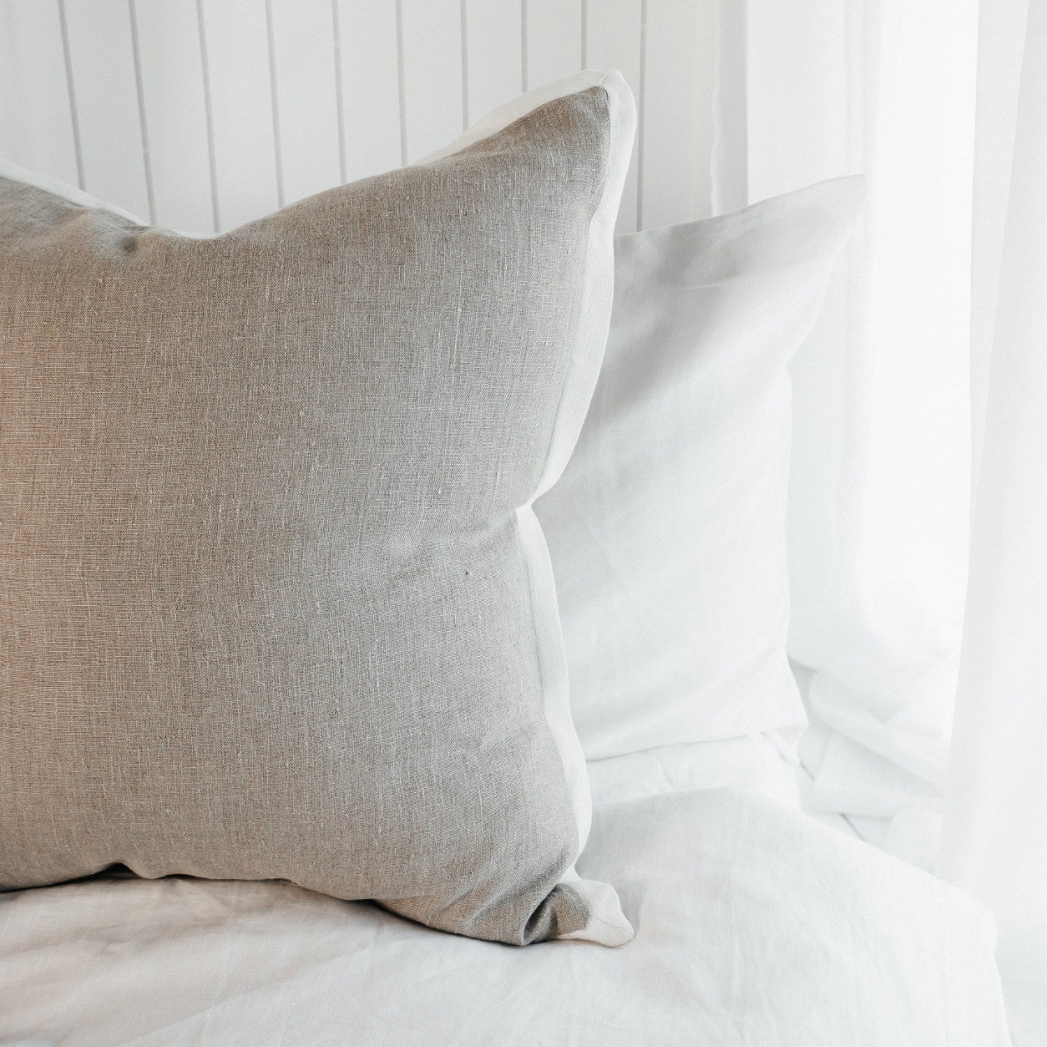 Adelaide Natural Linen Toss Pillow - Soft Decorative Throw Pillow for Couch, Bed & Sofa - Perfect for Living Room, Bedroom & Home Decor