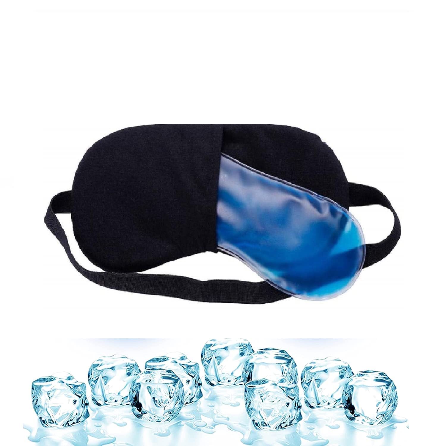 DENFY Cooling Gel Eye Mask - Soothing Ice Gel Pads for Dark Circles, Redness & Pain Relief - Reusable Eye Patches for Women & Men - Perfect for Migraines, Puffy Eyes & Post-Workout Recovery