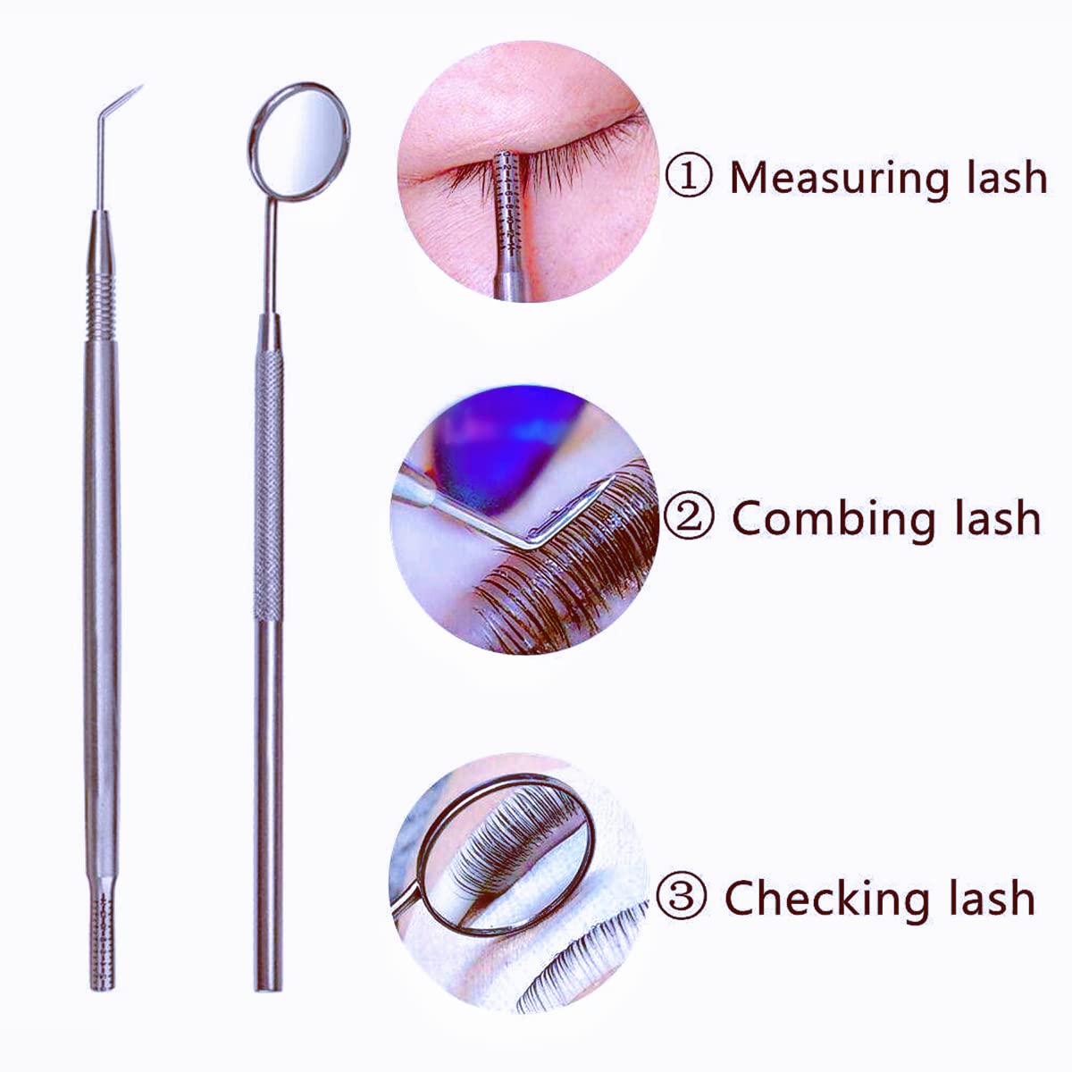 Professional Lash Lift Kit with Mirror & Lifting Stick - DIY Eyelash Perming Tools for Salon-Quality Results at Home - Perfect for Bridal, Party & Special Occasion Makeup