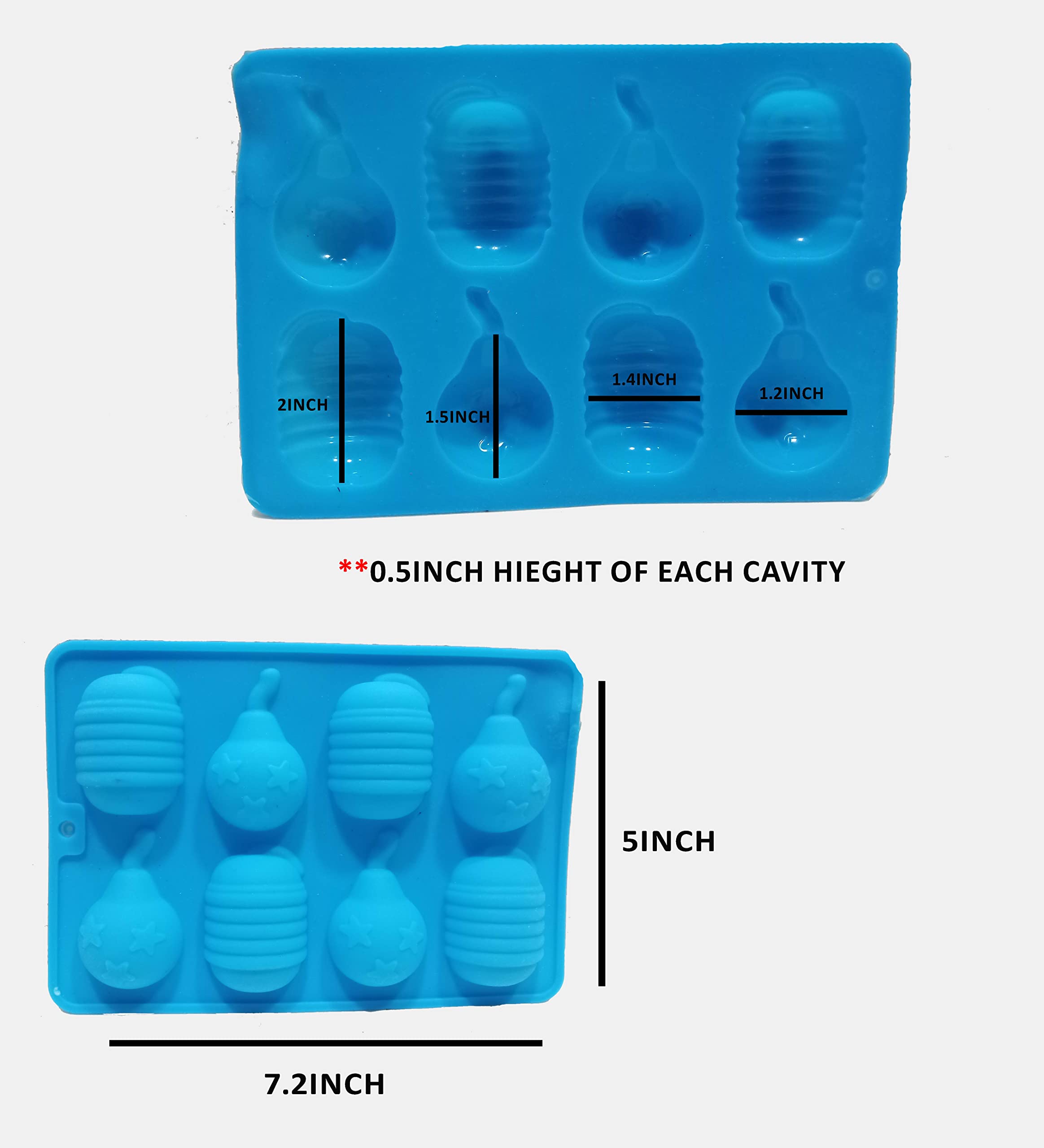 Bakers Paradise Diwali Bomb Fire Cracker Chocolate Mold - 8 Cavity Festive Candy Making Mold (Multicolor) for Diwali Sweets, Christmas Treats & Holiday Baking