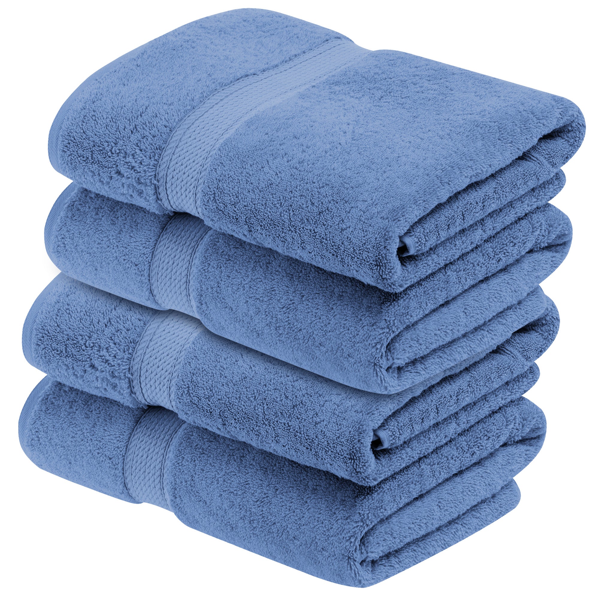 Premium 4-Piece Egyptian Cotton Bath Towel Set - Ultra Soft, Heavyweight & Plush Pile for Spa-Like Luxury at Home | Perfect for Bath, Beach & Guest Use