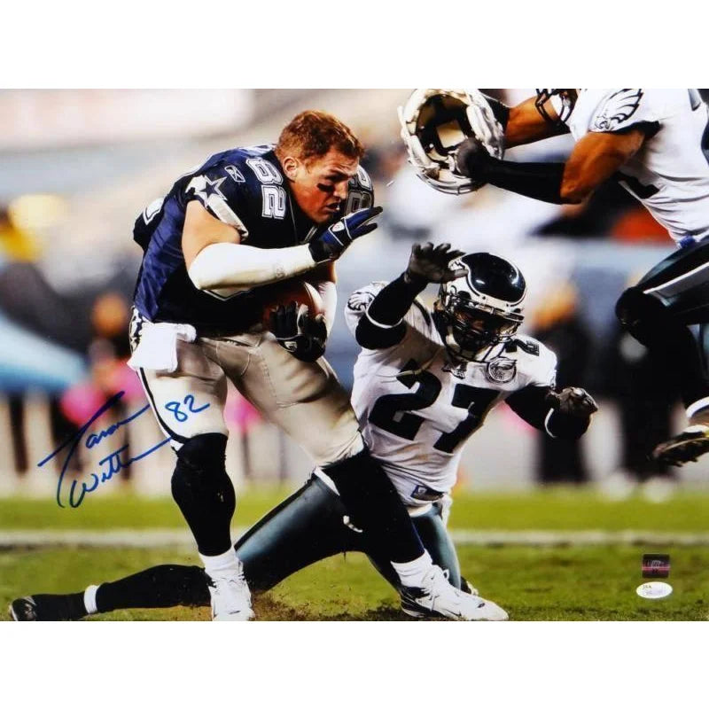 Jason Witten Signed 16x20 Framed Football Jersey with JSA COA - Dallas Cowboys Autographed Memorabilia for Sports Fans & Collectors - Perfect for Man Cave, Sports Room Decor or Gift