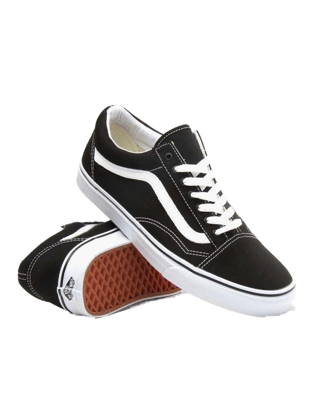 Vans Authentic Core Classics Sneakers - Black/White Canvas - Men's Size 11 D(M) US / Women's Size 12.5 B(M) US / EU 44-45 - Casual Skate Shoes for Streetwear & Everyday Comfort