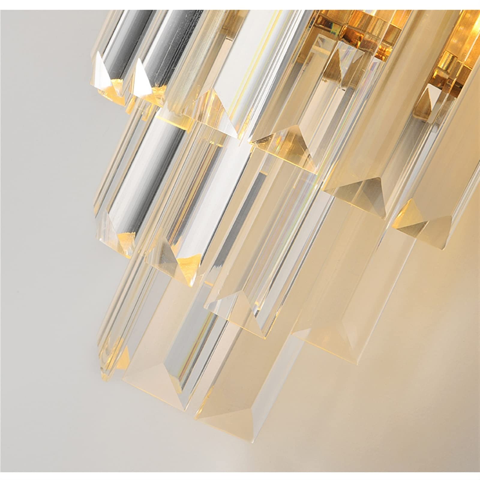 Elegant Gold Crystal Wall Lamps - LED Bedroom Lighting Fixtures for Living Room, Study & Home Decor | Perfect for Ambient Lighting & Wall Accents