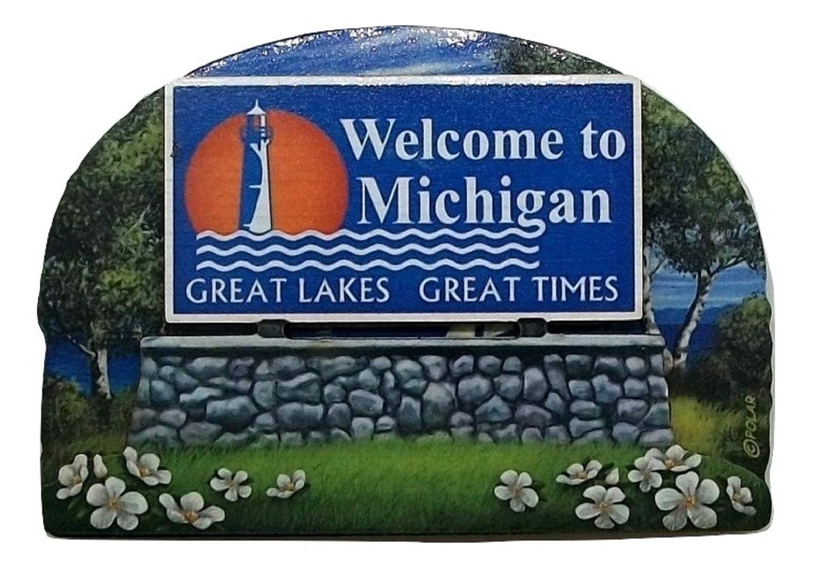 Michigan State Welcome Sign Wooden Fridge Magnet - Perfect for Home Decor, Office, Gifts & Souvenirs | Durable & Stylish