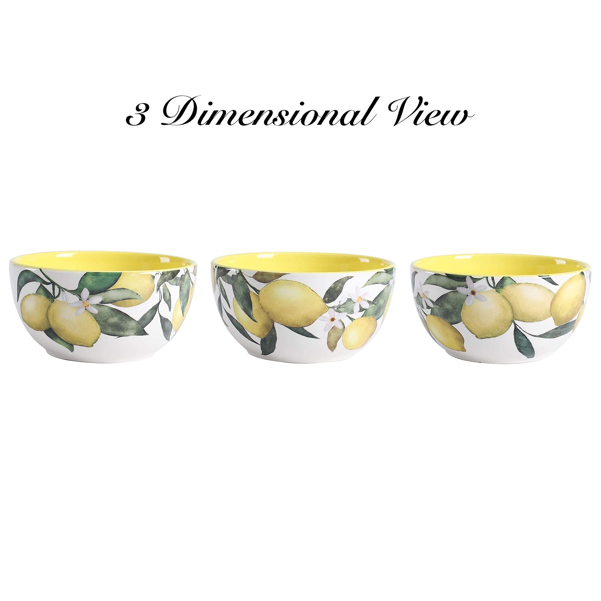 Bico Lemon Dreams 16-Piece Ceramic Dinnerware Set - Service for 4 with 11