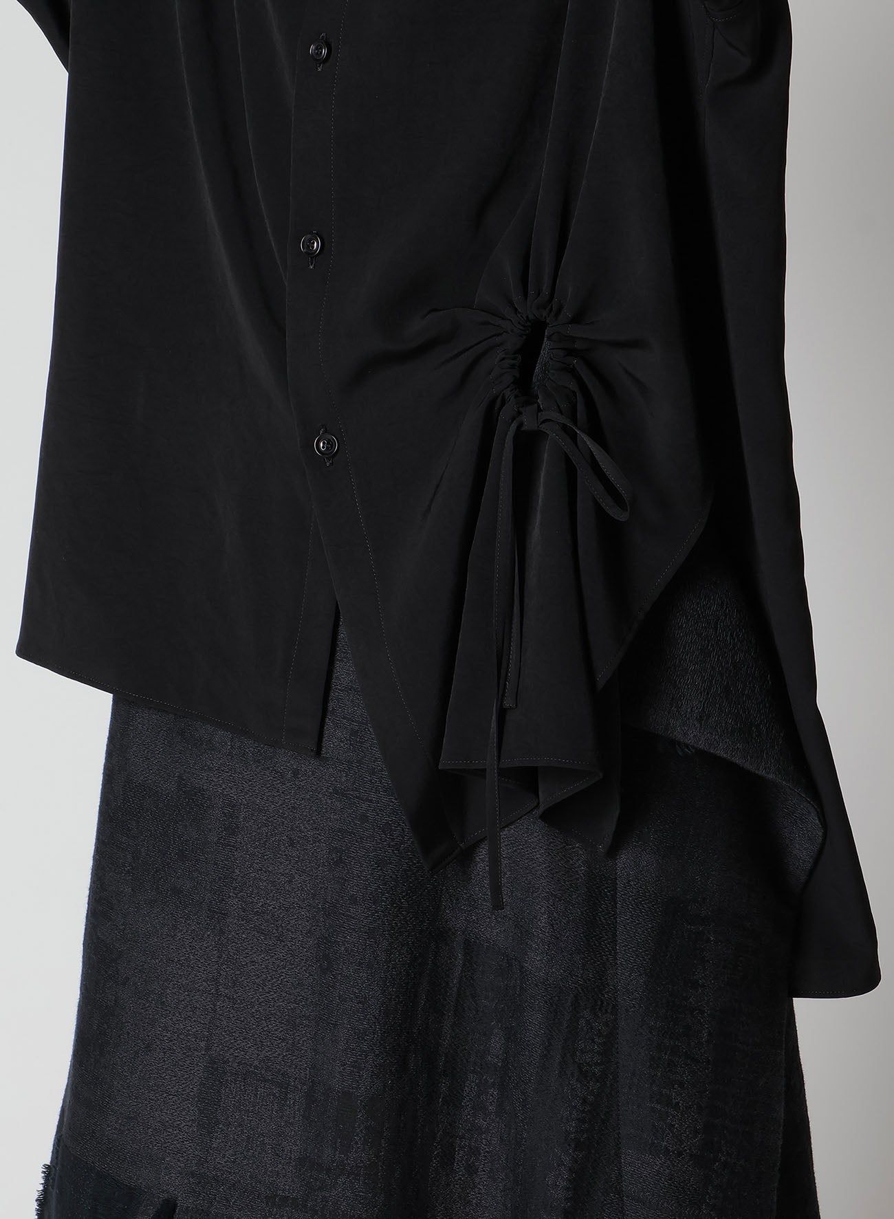 Elegant Crepe de Chine Circle Gathered Blouse for Women | Flowy Casual & Office Wear | Perfect for Work, Dates & Special Occasions
