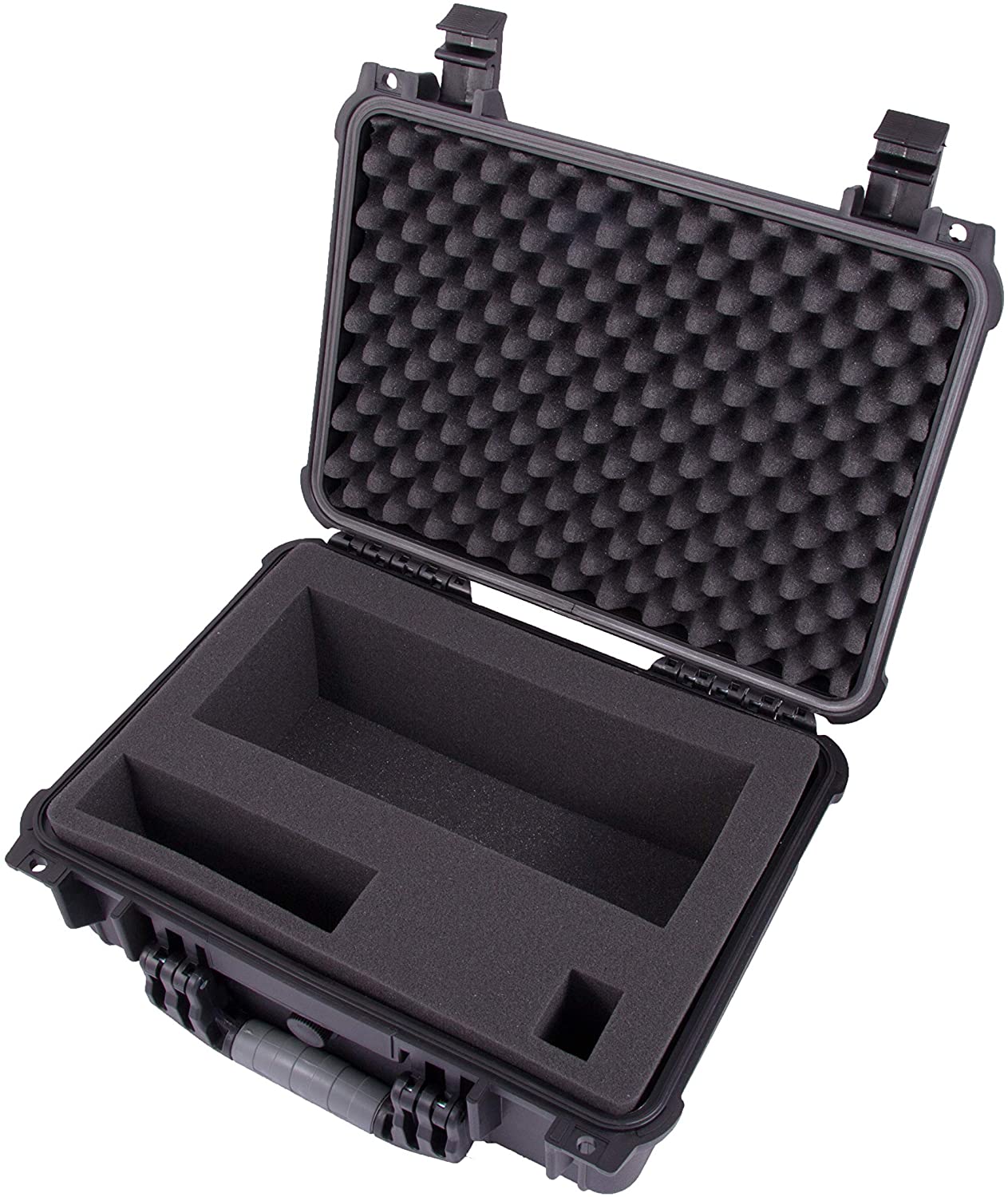CASEMATIX Waterproof Travel Case for DBPOWER T22 HD Projector (2400 Lumens) - Fits Projector with Remote, HDMI Cable, AV Cable & Power Supply | Portable Protection for Home Theater, Business Presentations & Outdoor Movie Nights