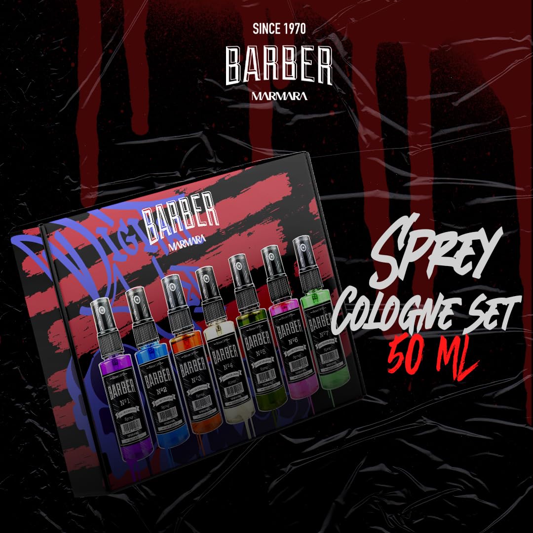 Marmara Barber Cologne for Men - 50ml Travel Size Cologne Set, Classic & Modern Fragrance for Barbers & Shaving Enthusiasts | Perfect for Grooming Kits, Travel Essentials & Gift Giving