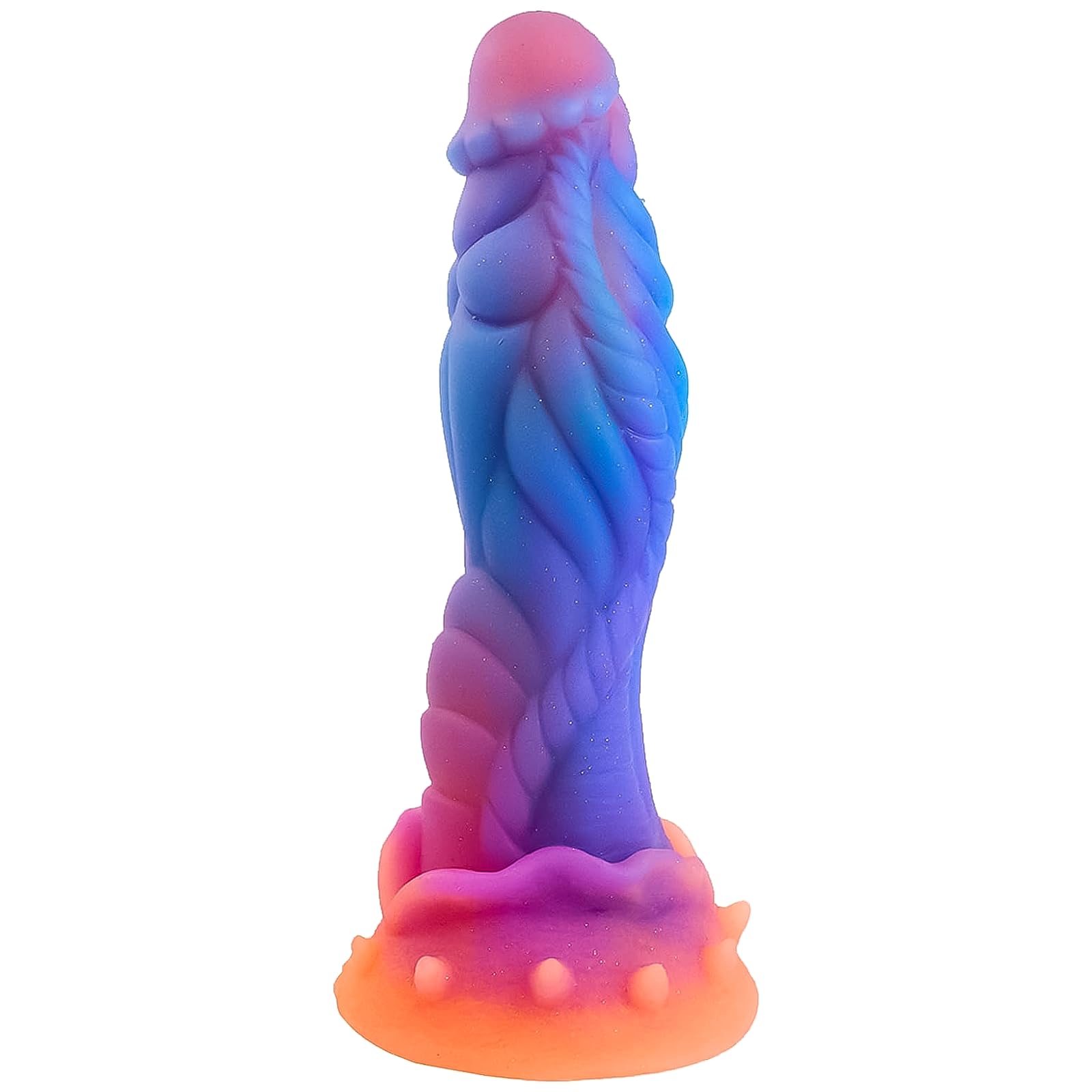 Realistic Monster Dildo - Premium Silicone Anal Toy with Strong Suction Cup for Hands-Free Play | G-Spot Stimulator for Women & Men | 9.5 Inch Blue Adult Sex Toy | Perfect for Solo Play, Couples & BDSM Scenes