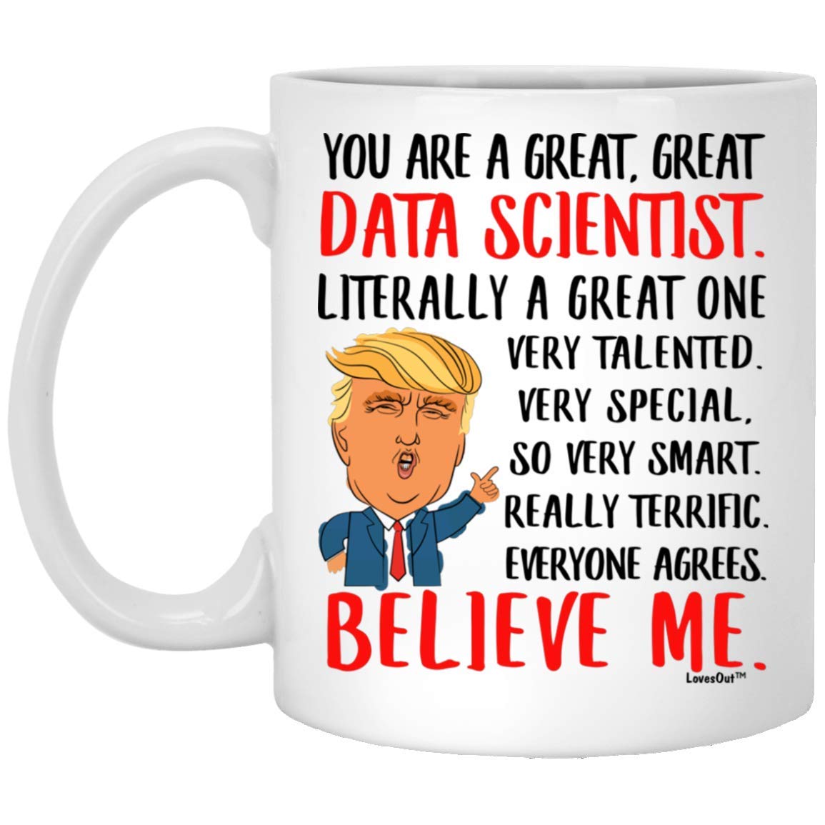 Funny Data Scientist Coffee Mug - 11oz White Ceramic Cup with Great Birthday Gift Idea for Coworkers | Perfect Christmas 2024 Present for Tech Nerds & Office Humor | Use at Work, Home Office or as Desk Decor