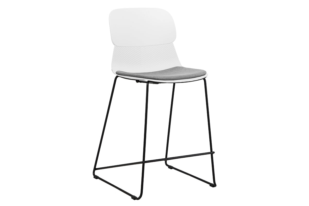 Sammy Counter Stool with Sled Base - 30 Inch Bar Height Stool, Durable Plastic Construction - Perfect for Kitchen Islands, Breakfast Bars & Home Decor