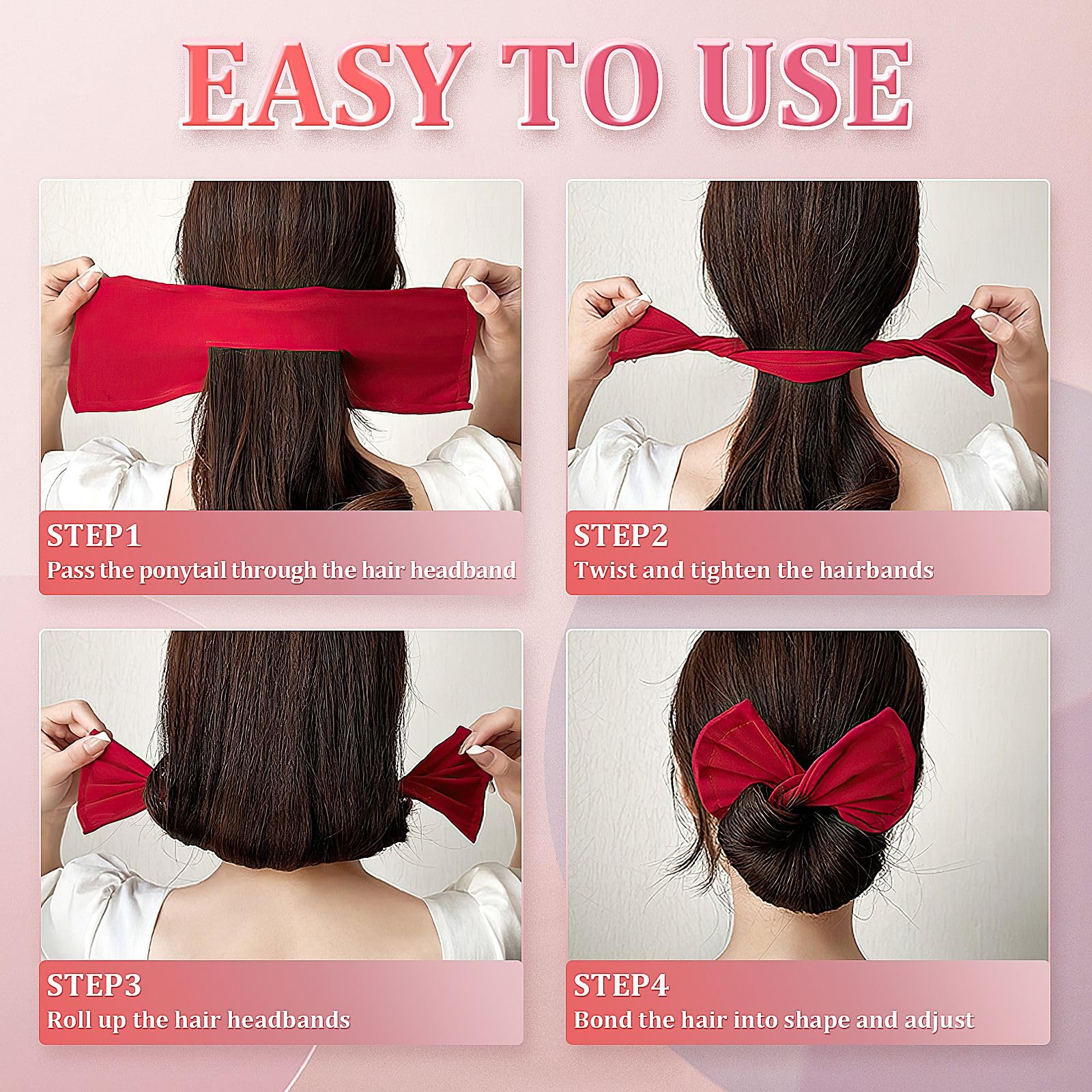 3-Piece Deft Hair Bun Maker Set - Easy Twister & French Twist Curler for Women & Girls | Fashionable Black, Red & Leopard Colors | Perfect for Parties, Weddings & Everyday Hairstyles