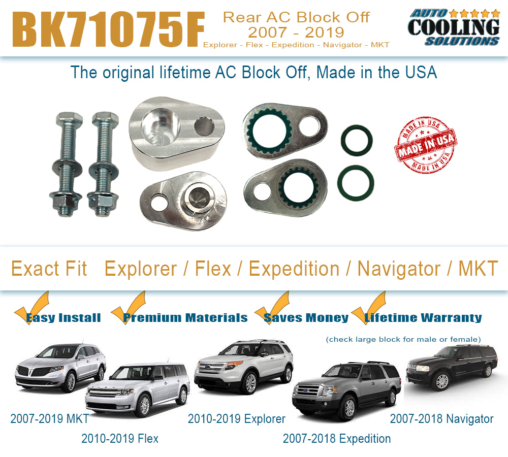 Rear AC Block Off Plate for Ford Expedition & Lincoln Navigator (2010-2018) - Improve Engine Cooling & HVAC Performance