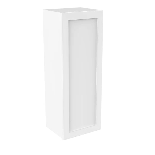 42 Inch Wall Cabinet - 15W x 42H x 12D - Aria White Shaker Style RTA Kitchen Storage - Perfect for Bathroom, Laundry Room, and Garage Organization