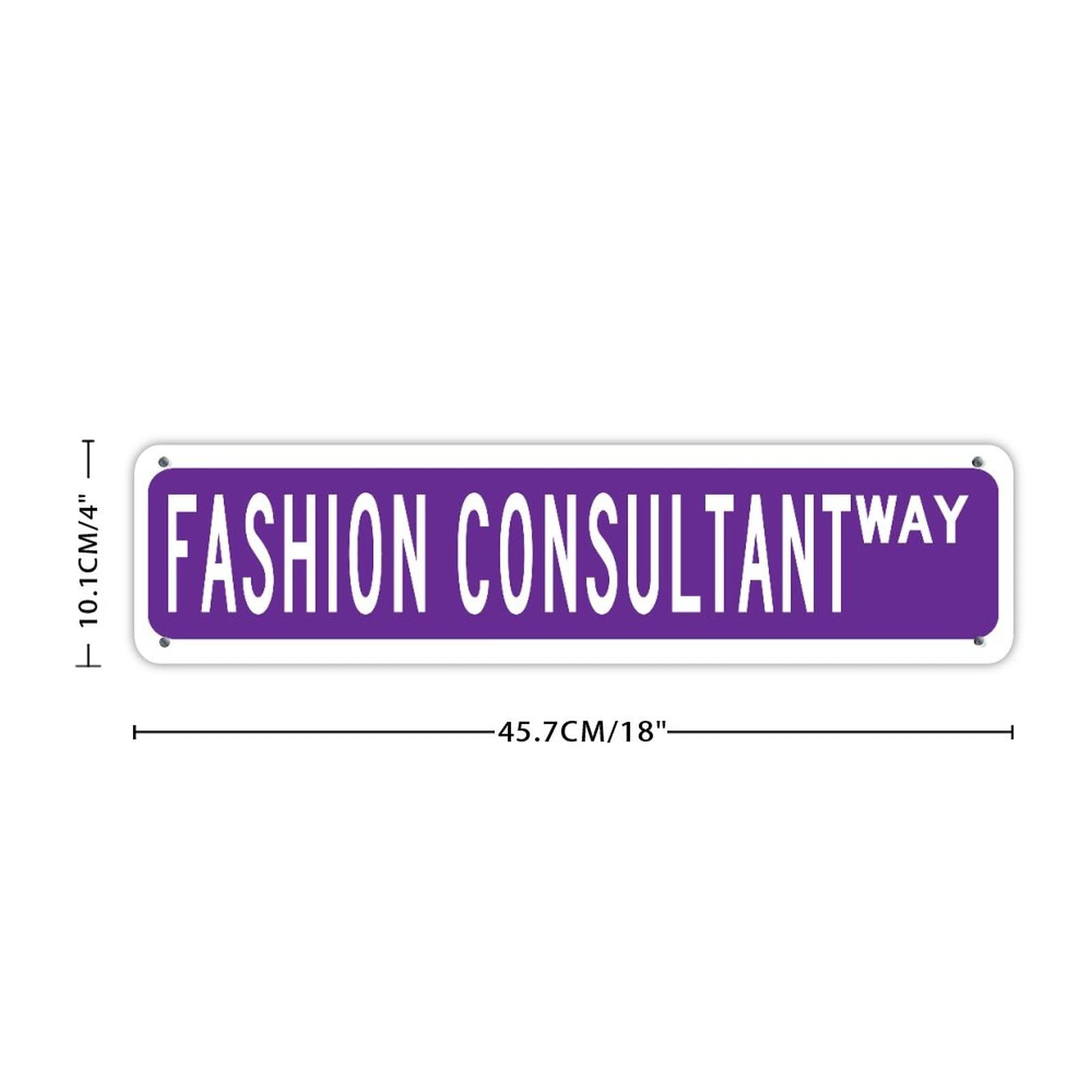 Custom UV Printed Metal Sign - Solid Purple Way Series for Office, Garage, Restaurant & Home Decor | Personalized Career Street Garden Sign | Perfect First Home Gift (4x18 Inches Rectangle)