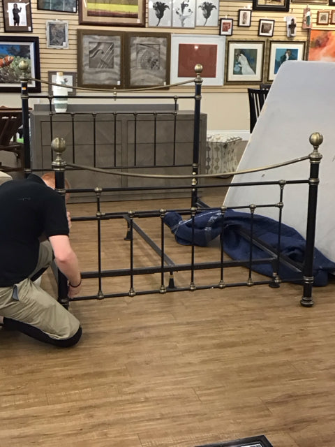 Elegant Brass/Bronze Metal Queen Bed Frame - Durable & Stylish for Modern Bedrooms | Perfect for Master Bedrooms, Guest Rooms & Apartments