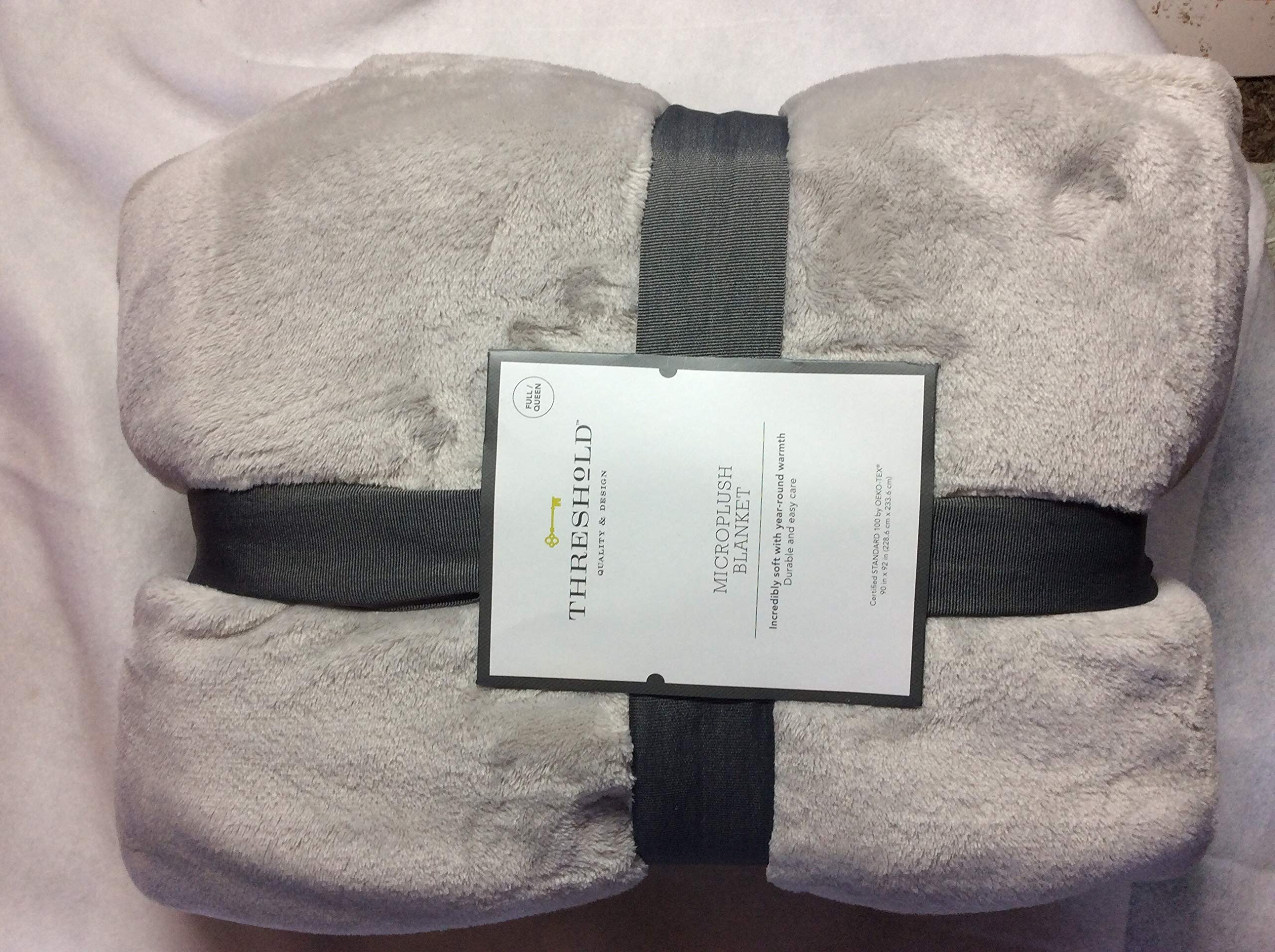 Ultra-Soft Threshold Microplush Blanket - Cozy Fleece Throw for Bed, Couch & Travel - Machine Washable Luxury Blanket for Winter & Gifts