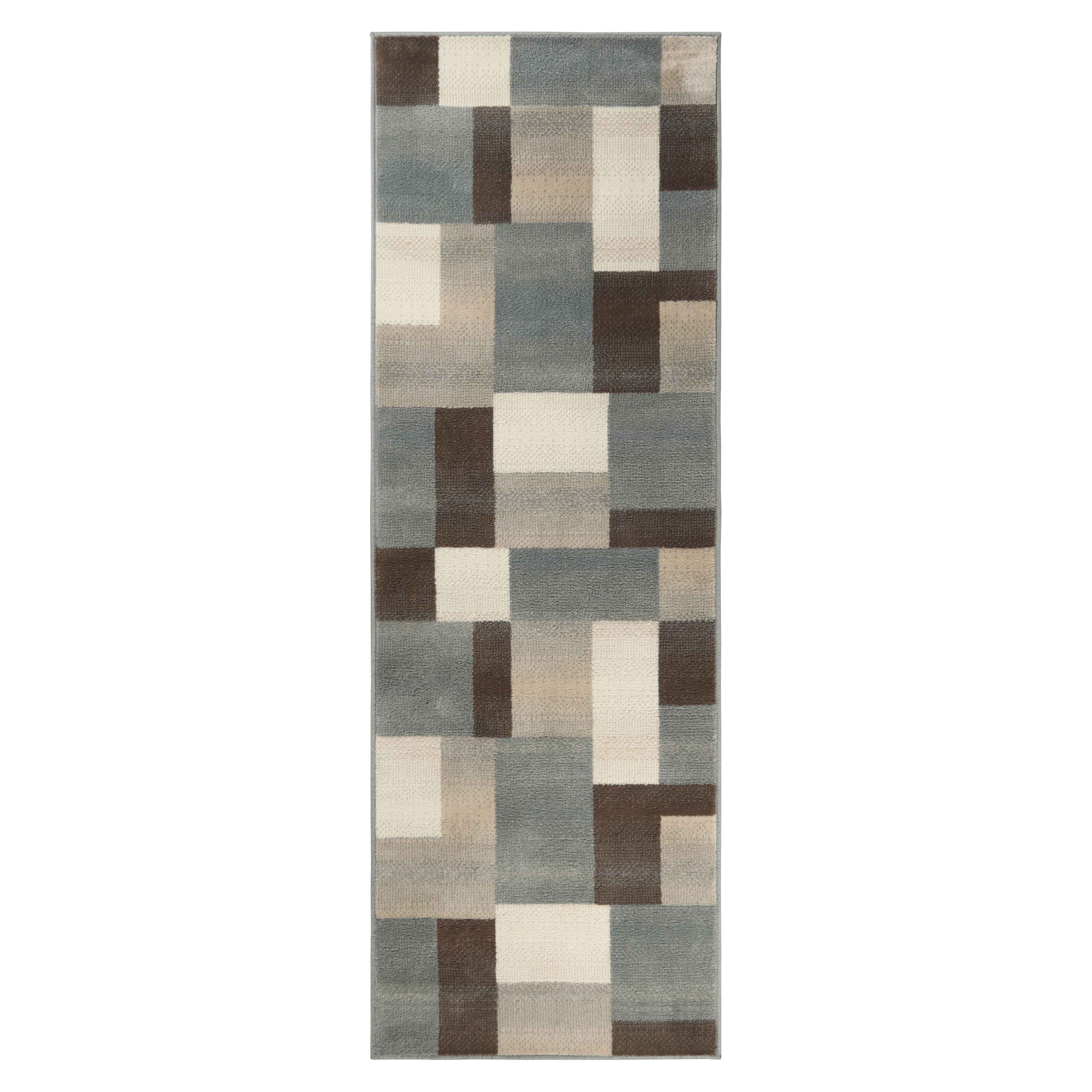 Clifton Modern Geometric Patchwork Area Rug or Runner Rug - Stylish Home Decor for Living Room, Bedroom & Office - Soft & Durable Floor Covering