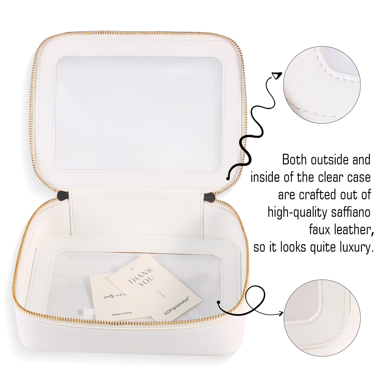 Waterproof Clear Toiletry Bag Set - Small Cosmetic & Makeup Organizer with Zipper for Women | Travel, Purse & Car Storage | Perfect for Airplane Trips, Gym & Daily Essentials