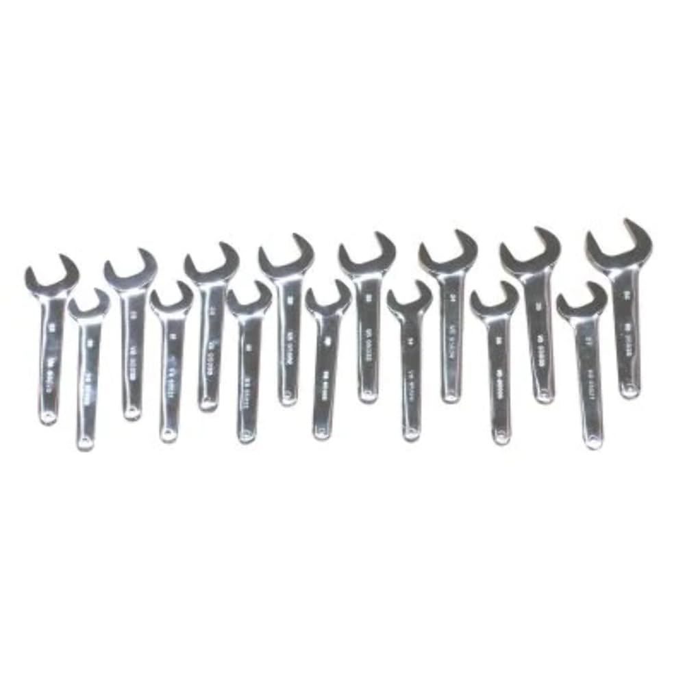 15-Piece Professional Service Wrench Set - Heavy Duty Mechanic Tool Kit for Auto Repair, Plumbing & Home Maintenance