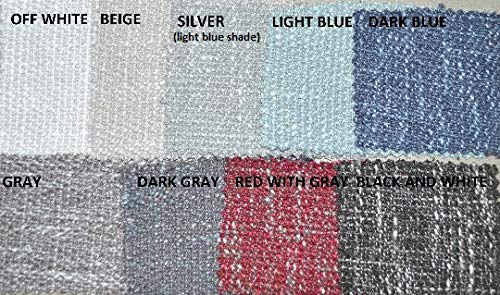 Ikiriska Set of 2 Sheer Voile Extra Long White Decorative Curtains with Gray Linen - Custom Made 8-24 ft Long Drapes for 2 Story Rooms - Free Swatches Included - Perfect for Living Room, Bedroom & Tall Windows (24 ft)