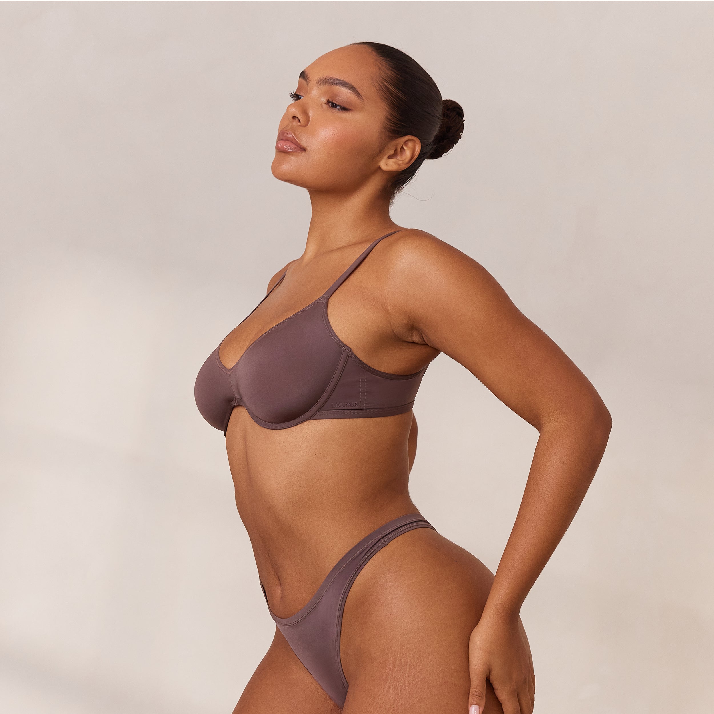 Barely There Plunge Bra in Damson - Seamless Comfort for Everyday Wear & Special Occasions