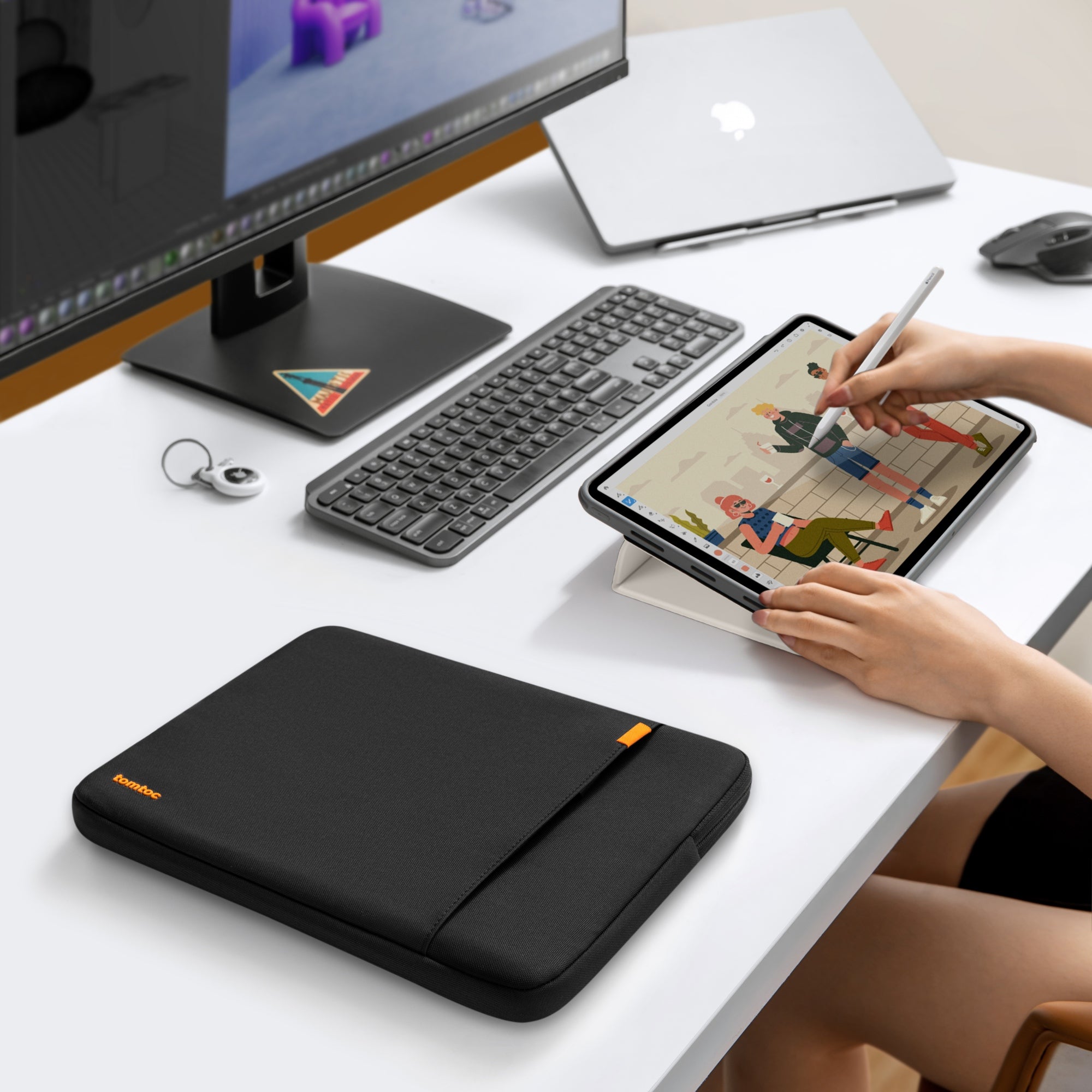 Defender B13 Protective Tablet Sleeve Case for 11-inch iPad Air/Pro - Shockproof & Water-Resistant Cover for Travel, Work & School
