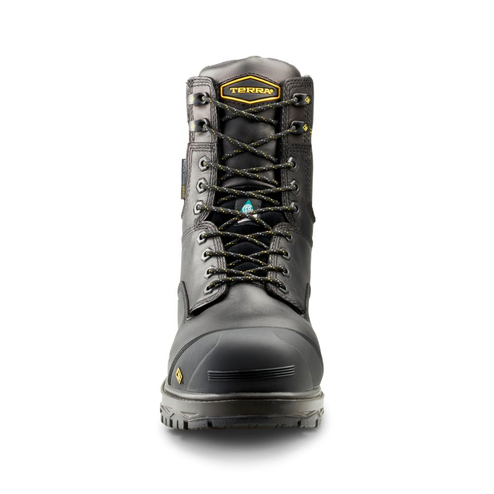 Terra Gantry LXI Men's Winter Work Boots with Composite Safety Toe - CSA Certified, 1000g Insulation for Extreme Cold (TR0A4TAXBLK) | Ideal for Construction, Warehouse & Outdoor Winter Work