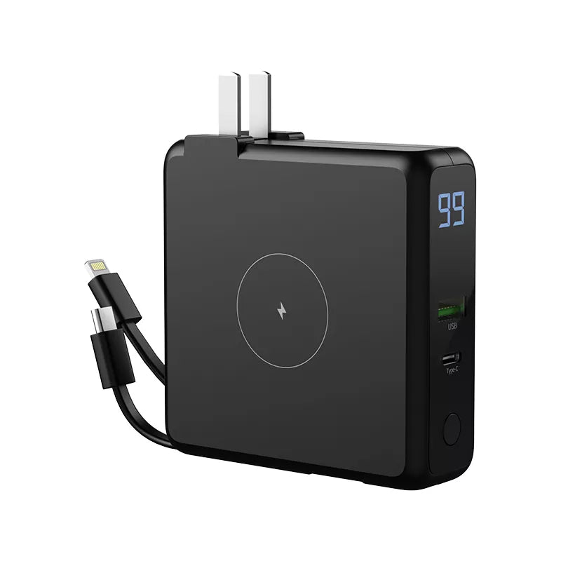 Sanag K12 Pro Fast Charging 10000mAh Portable Power Bank - High Capacity External Battery Pack for iPhone, Samsung, Android - Perfect for Travel, Camping, and Emergency Charging