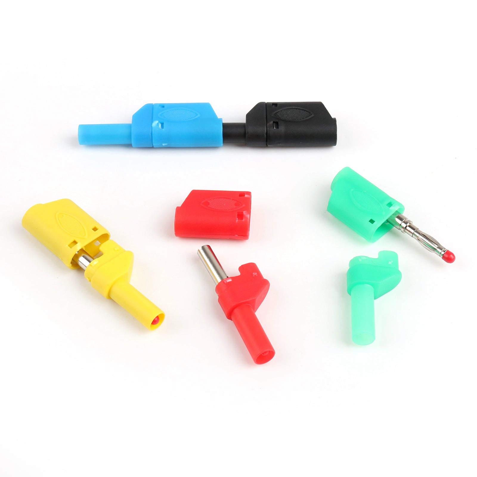 10 Pcs 4mm Insulated Banana Plugs for Test Probes & Binding Posts - High-Quality Multimeter Connectors for Electrical Testing, DIY Projects & Lab Equipment