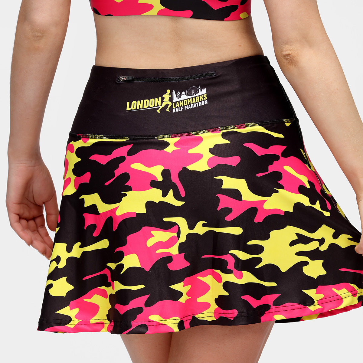 LLHM Women's Camo Print Skort - Stylish Athletic Skirt with Shorts for Running, Tennis & Outdoor Activities