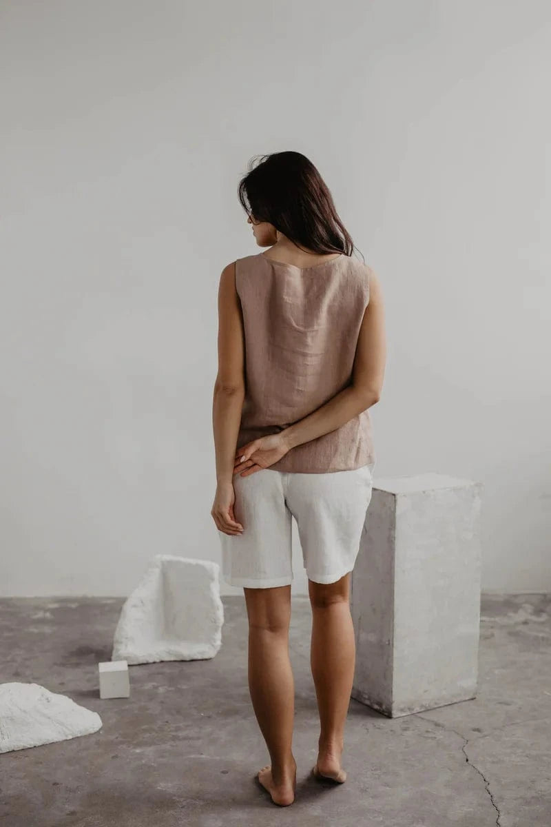 Colette Women's Classic Linen Blouse - Breathable Summer Tops in Multiple Colors | Casual Wear, Office Outfits & Vacation Essentials