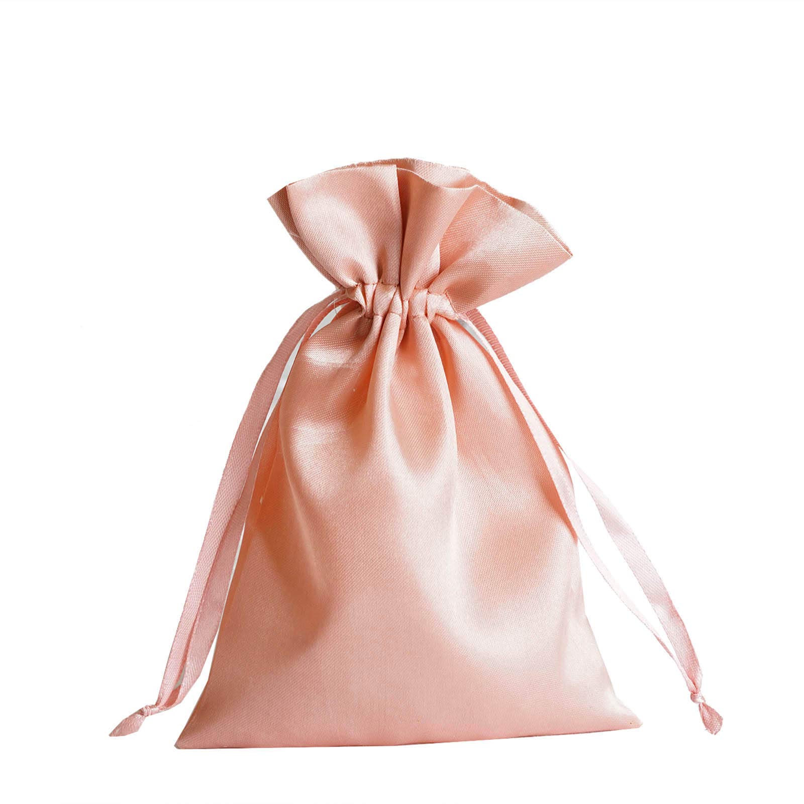 60 Pcs 5x7 Inch Dusty Rose Satin Drawstring Bags - Wedding Favors, Party Gifts, Jewelry Pouches, Candy Bags for Bridal Showers, Baby Showers & Birthday Celebrations