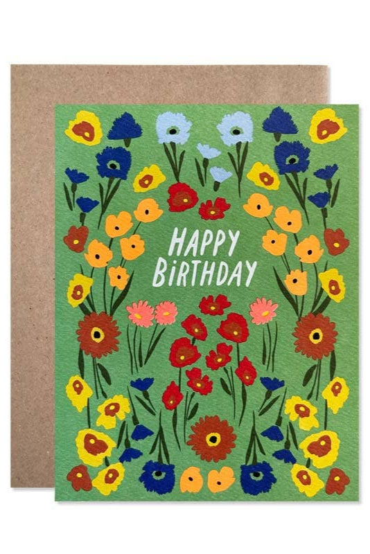 Eco-Friendly Green Garden Birthday Card - Handmade Greeting Card for Nature Lovers | Perfect for Outdoor Enthusiasts & Garden Party Invitations
