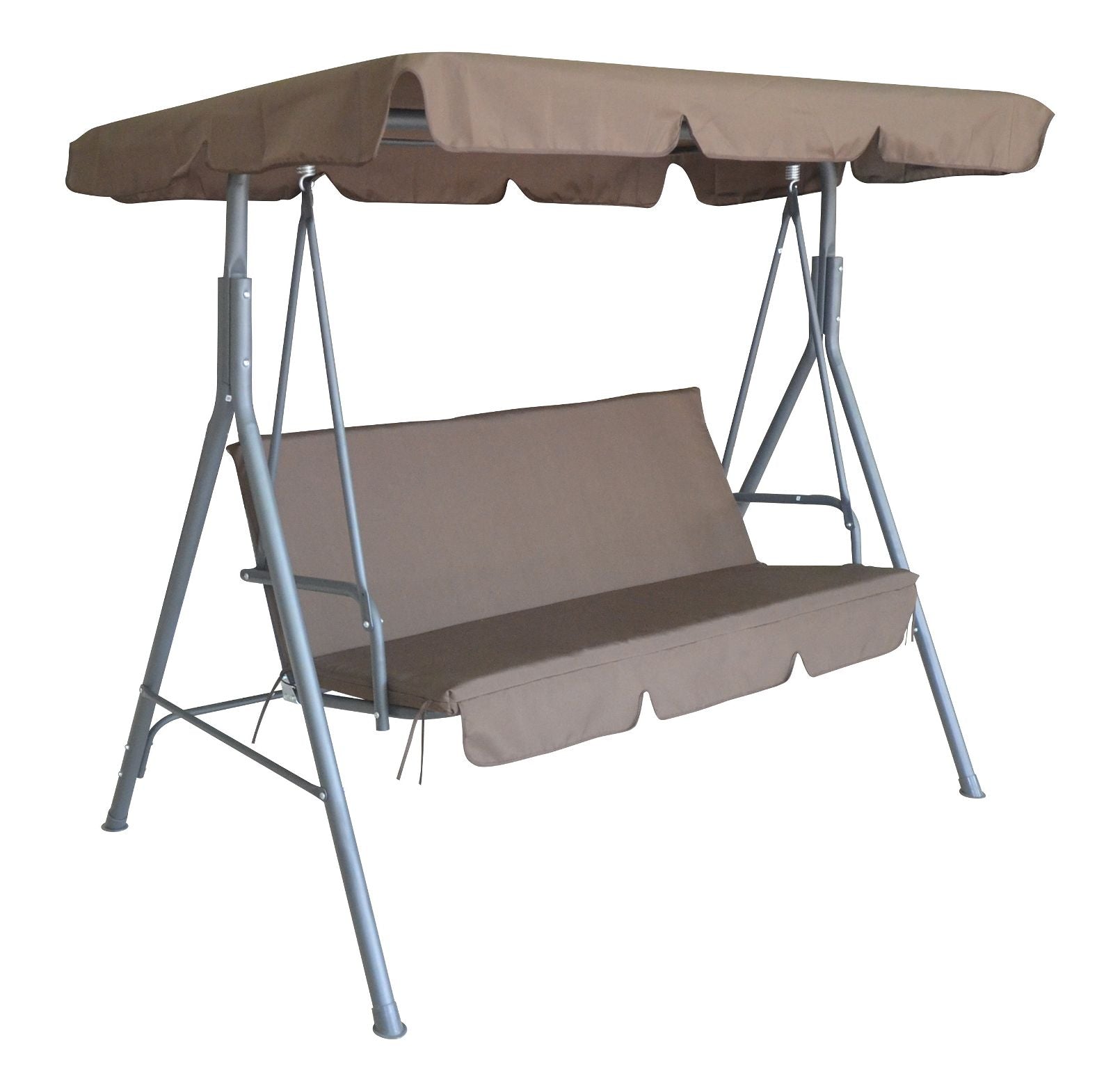 Milano Outdoor Swing Bench with Canopy - 3 Seater Garden Hammock Chair for Patio, Backyard & Coffee Relaxation | Durable Weather-Resistant Outdoor Furniture