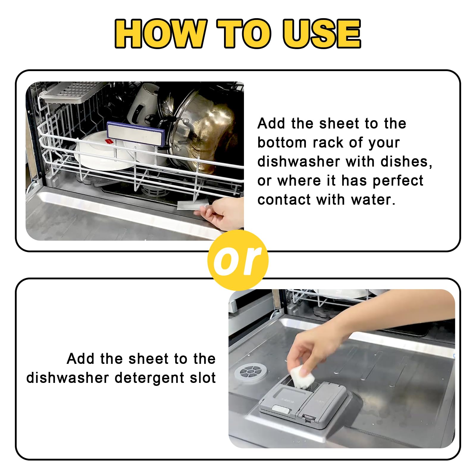 Eco-Friendly Dishwasher Detergent Sheets - 160 Loads, Plastic-Free Lemon Scented Dishwashing Soap Strips with Powerful Enzymes for Sparkling Clean Dishes | Perfect for Home, RV & Travel Use
