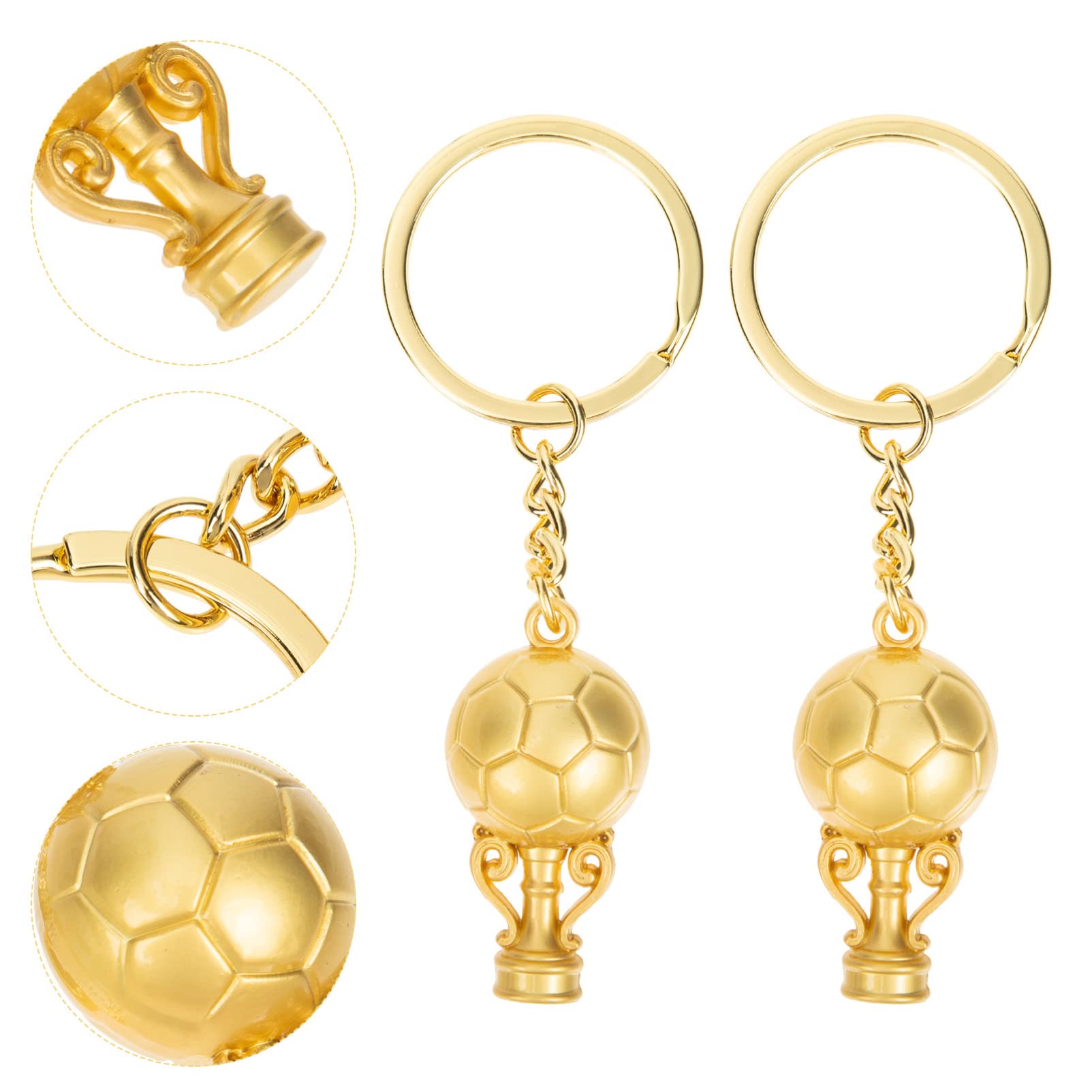 EXCEART 2 Pack Football Keychain for Dad - Stainless Steel Soccer Key Ring for Backpacks, Kids Gifts, Birthday Present - Perfect for Sports Fans, Father's Day & Memorial Gifts (Racket Design)