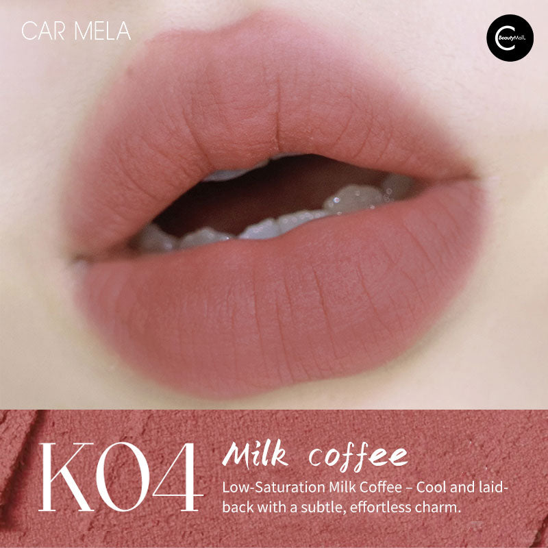 CARMELA Low Saturation Nude Lip Mousse - Long Lasting Matte Liquid Lipstick for Everyday Natural Makeup Look | Perfect for Office, Date Night and Special Occasions