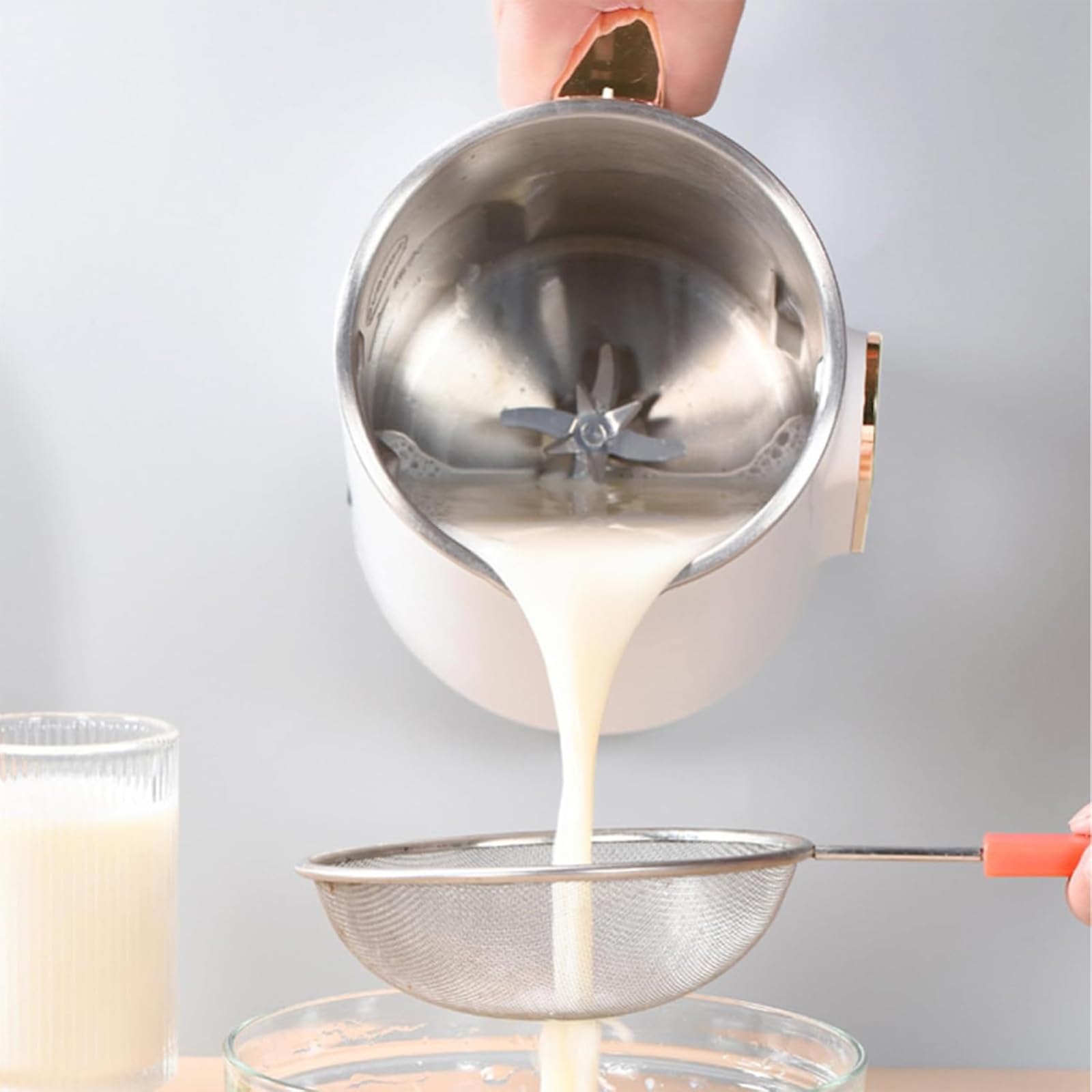 2025 New Mylk Nut Milk Maker Machine - 8-in-1 Automatic Almond Cashew Soy Milk Maker Blender with 33oz Capacity, No Straining, Self-Cleaning & Silent Operation - Perfect for Vegan, Paleo & Dairy-Free Lifestyles - Great for Home Kitchen, Office & Healthy Smoothie Making