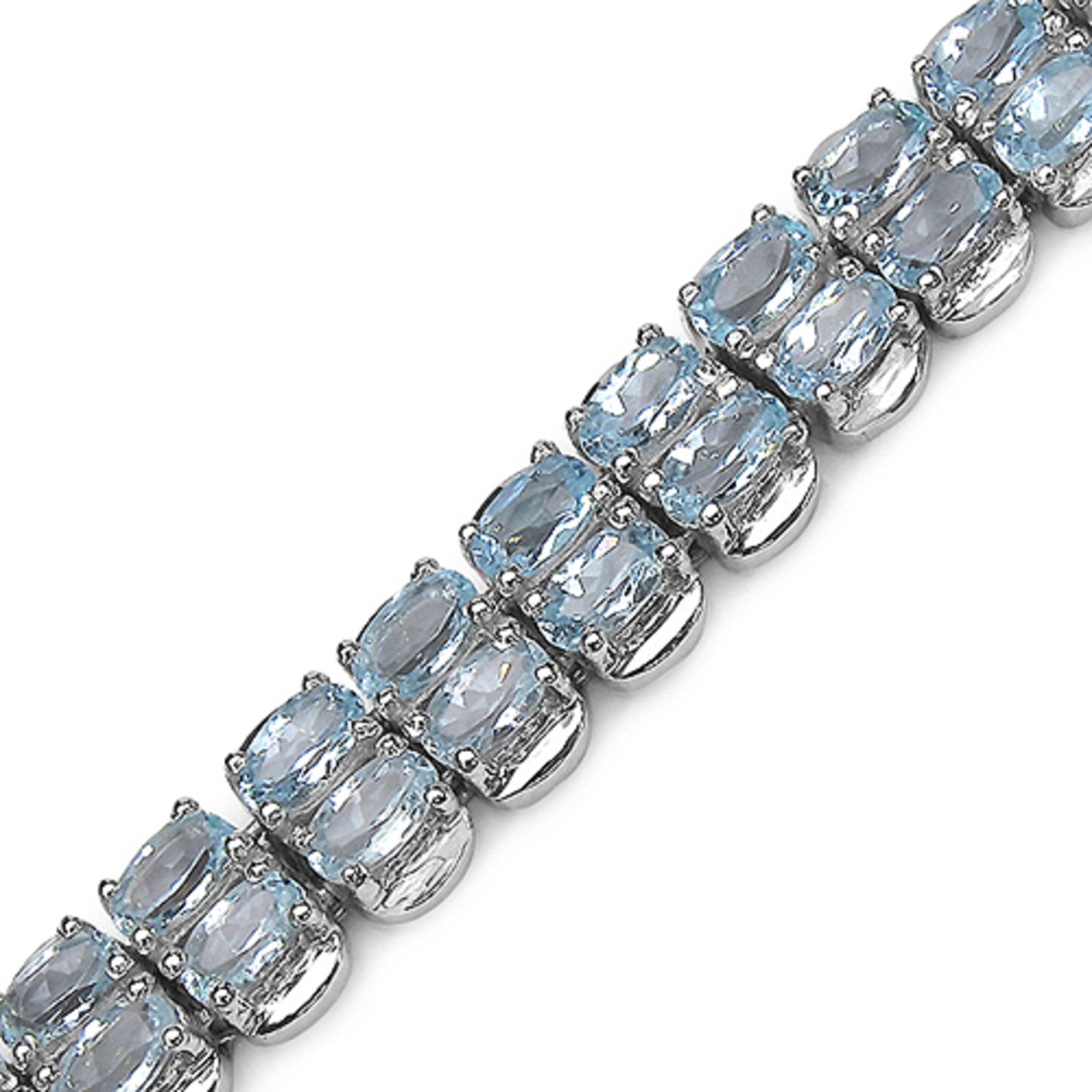 Genuine Blue Topaz Bracelet Sterling Silver - Elegant Jewelry Gift for Women, Perfect for Parties, Weddings & Special Occasions