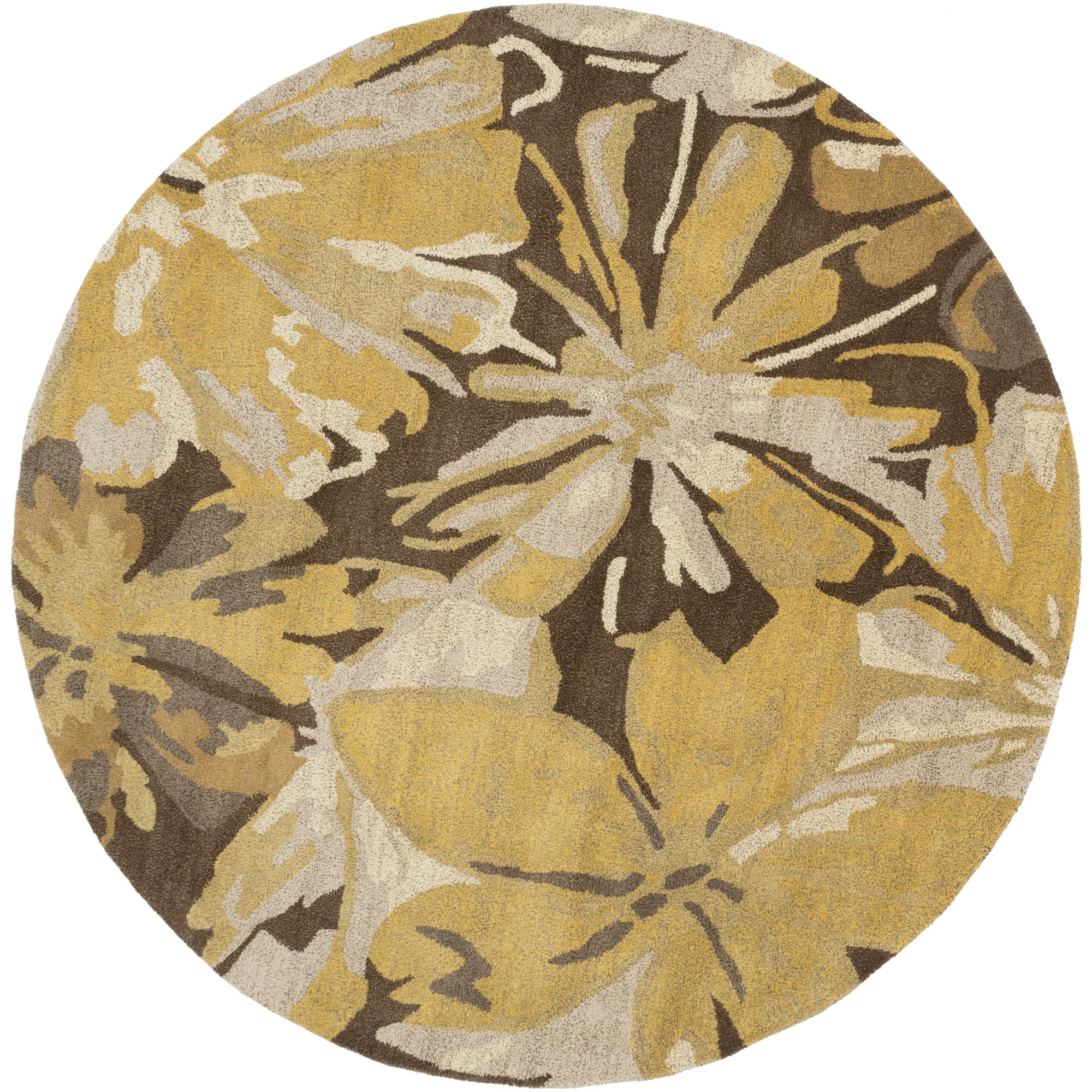 Surya Athena ATH-5115 Hand Tufted Wool Round Floral and Paisley Accent Rug - 6 Feet Diameter, Soft & Durable for Living Room, Bedroom, or Office Decor