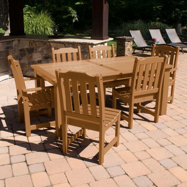 Lehigh 7-Piece Rectangular Outdoor Dining Set - Patio Furniture for Garden, Backyard, Poolside & BBQ Gatherings