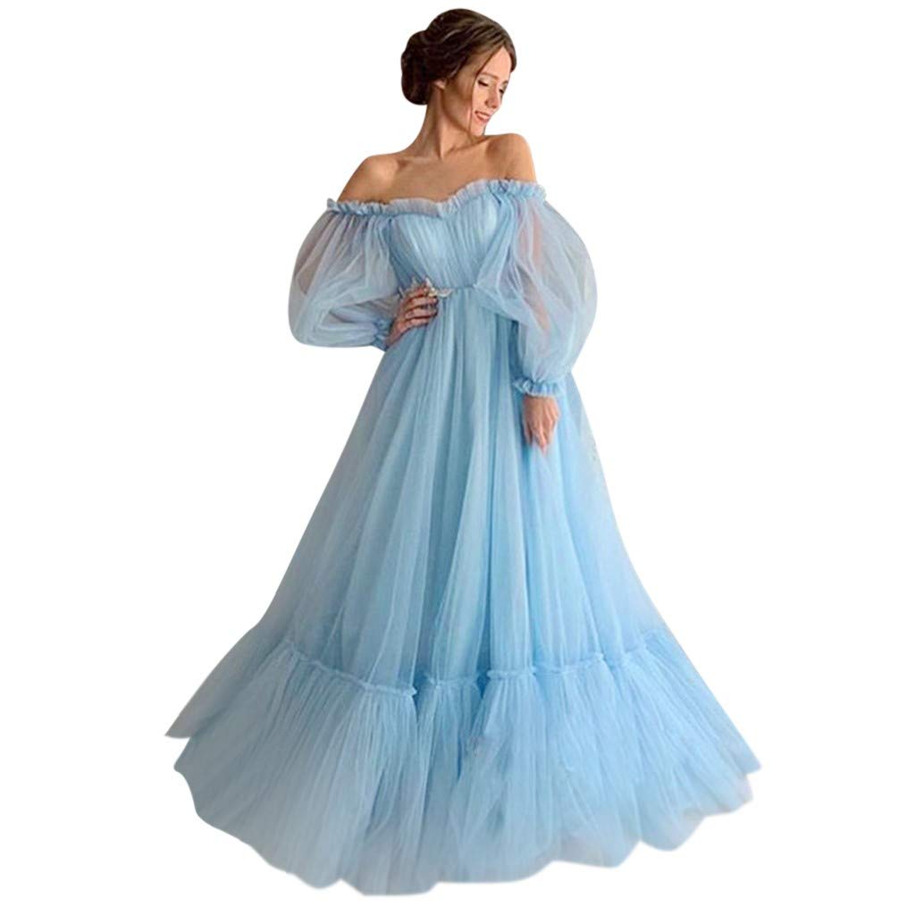 Elegant Aunimeifly Off The Shoulder Lace Dress for Women - Wedding Guest, Evening Party & Special Occasion Long Dress - Perfect for Cocktail Parties, Date Nights & Formal Events